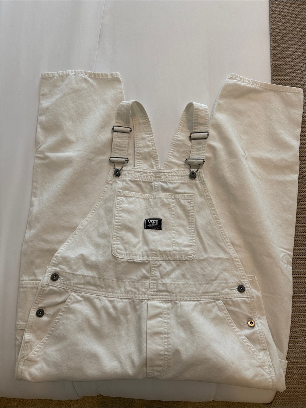 Vans Cream Cotton Bib Overalls